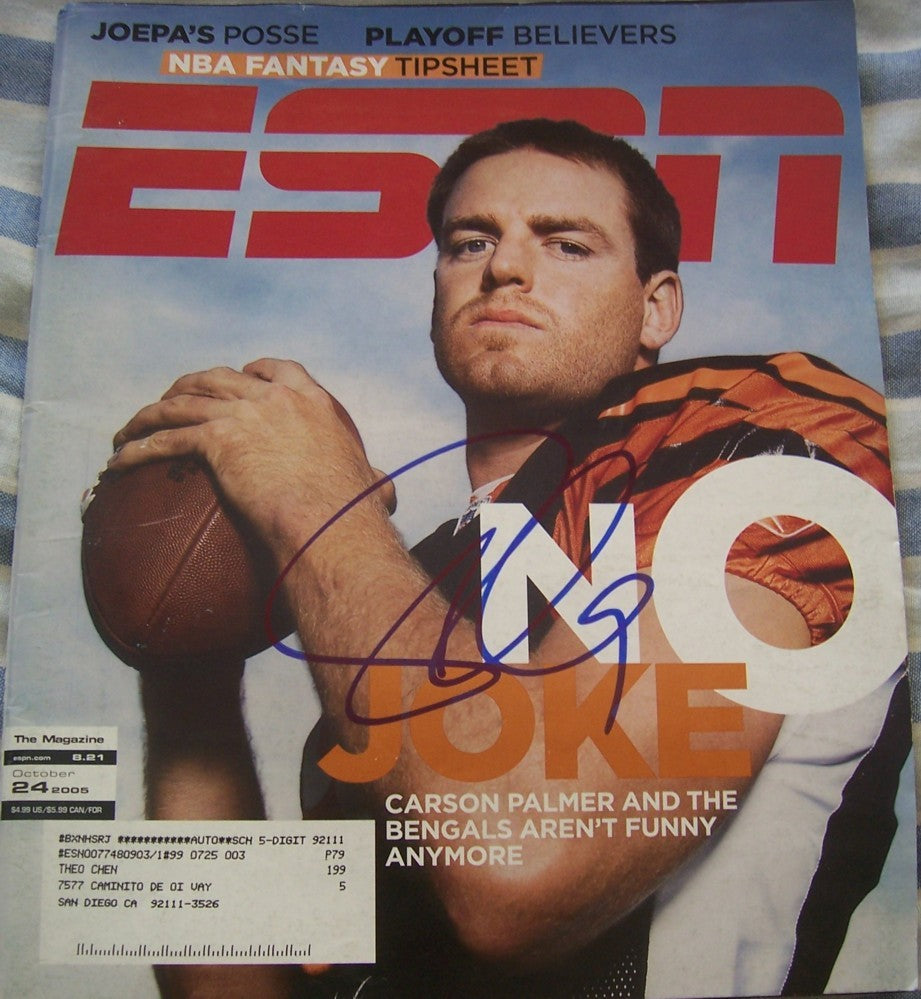 Carson Palmer autographed Cincinnati Bengals 2005 ESPN Magazine