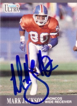 Mark Jackson autographed Denver Broncos 1991 Fleer Ultra card