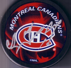 Andrei Kostitsyn autographed Montreal Canadiens puck