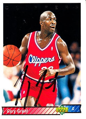 Gary Grant autographed Los Angeles Clippers 1992-93 Upper Deck card ...