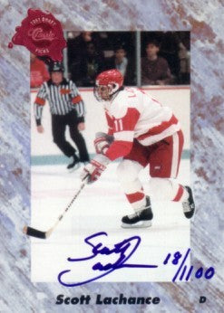 Scott Lachance certified autograph 1991 Classic card