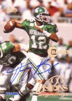 Tony Banks certified autograph Michigan State Spartans 1996 Classic Visions Signings card