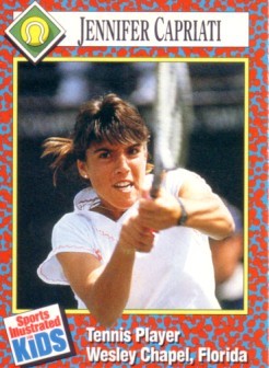 Jennifer Capriati 1991 Sports Illustrated for Kids tennis Rookie Card (trimmed)
