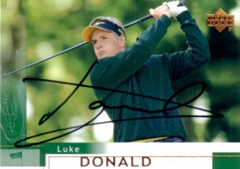 Luke Donald autographed 2002 Upper Deck Rookie Card