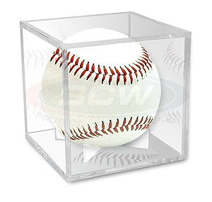 Baseball plastic display case cube holder