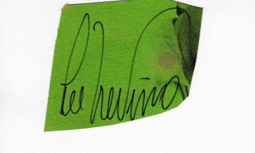 Lee Trevino autograph or cut signature mounted on 3x5 card