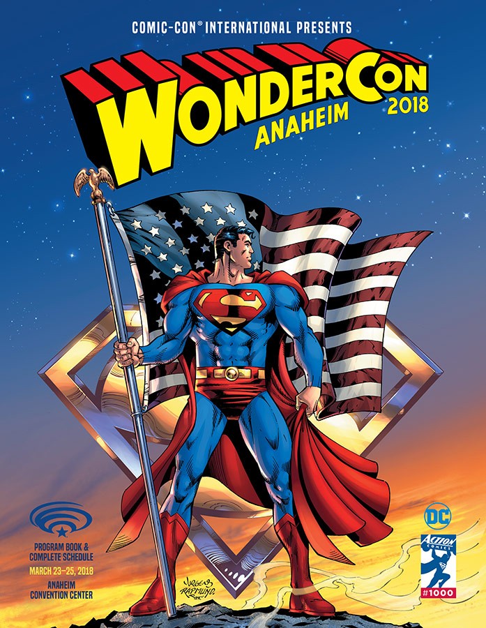 2018 Wondercon program with Superman artwork cover by Dan Jurgens