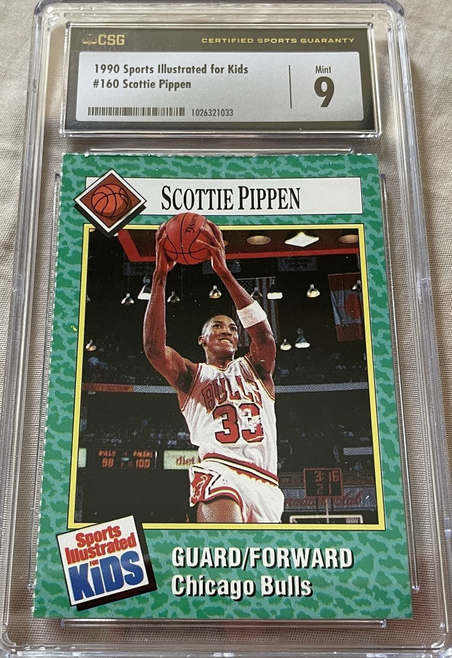 Scottie Pippen Chicago Bulls 1990 Sports Illustrated for Kids card CSG graded 9 MINT