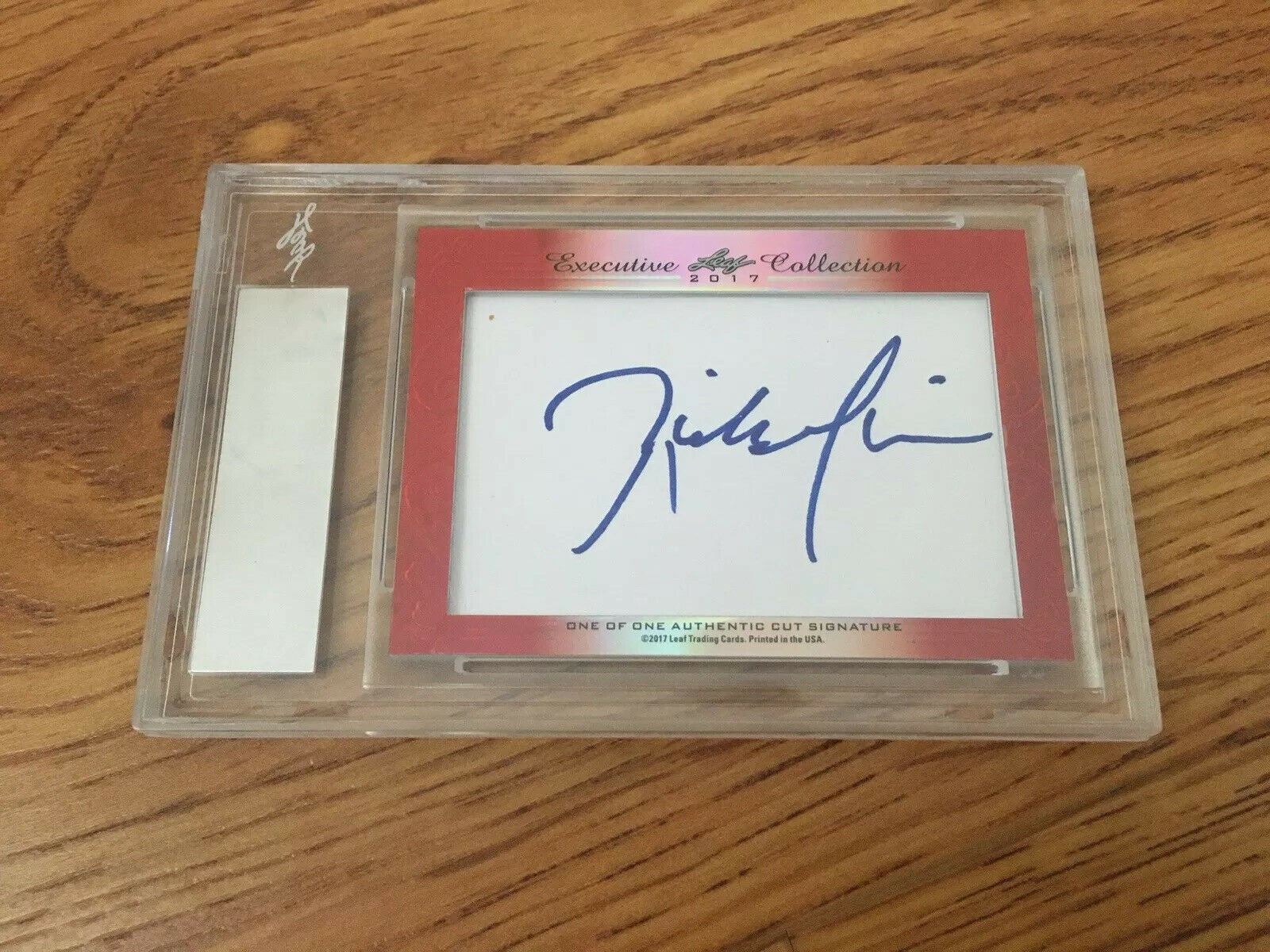 Lou Holtz and Rick Mirer 2017 Leaf Masterpiece Cut Signature certified autograph card 1/1 Notre Dame JSA