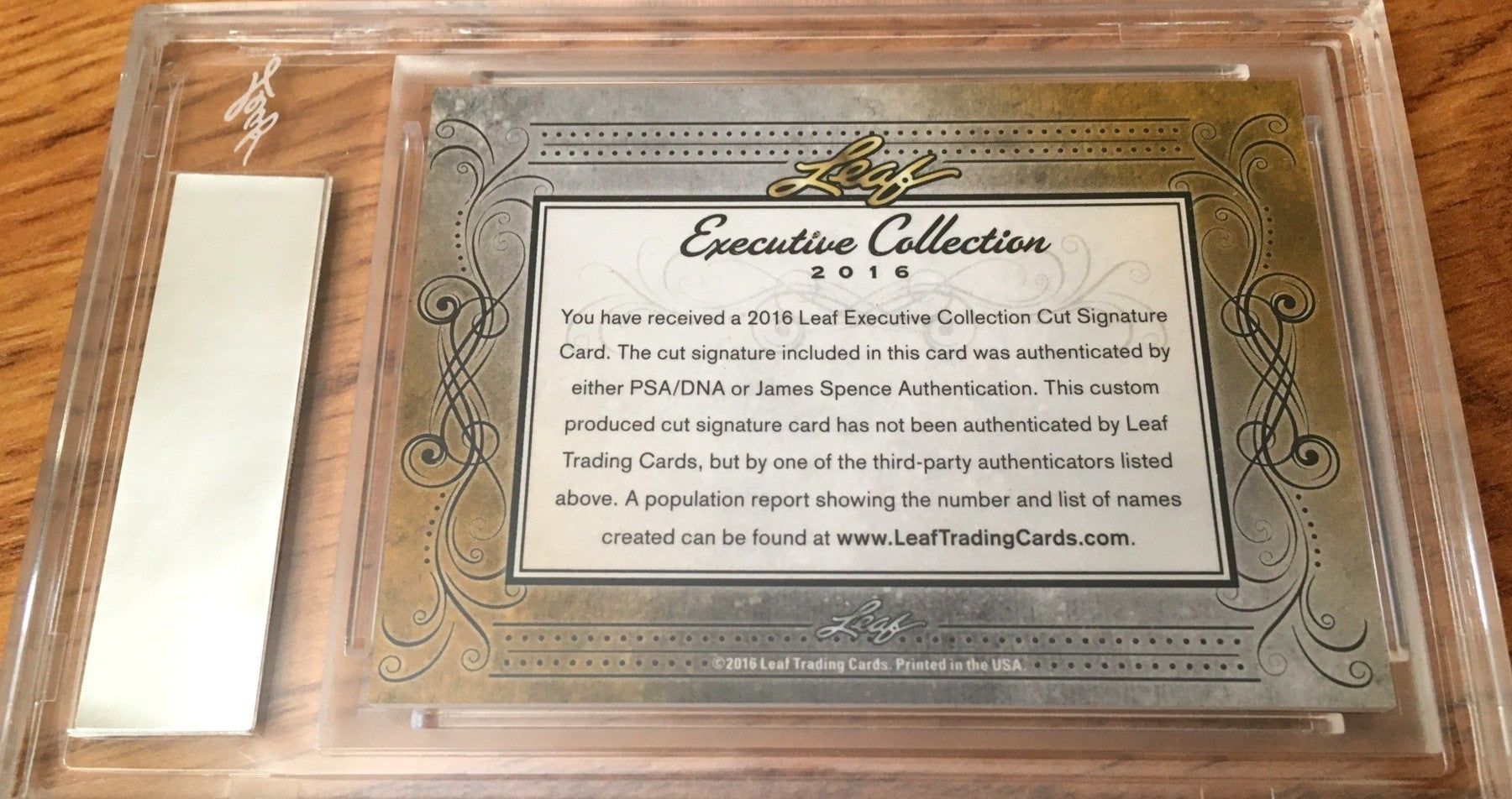 Brandon LaFell 2016 Leaf Masterpiece Cut Signature certified autograph card 1/1 JSA