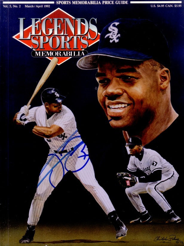 Frank Thomas autographed Chicago White Sox 1992 Legends magazine JSA
