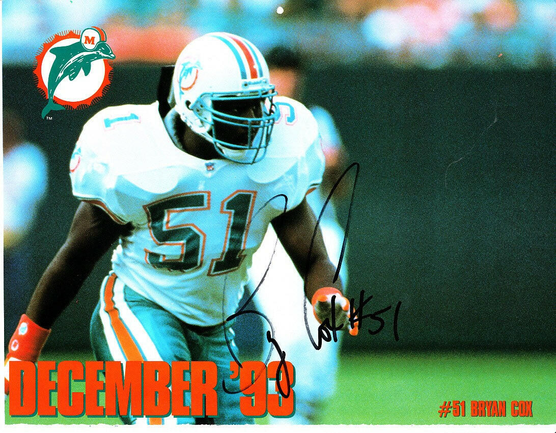 Bryan Cox autographed Miami Dolphins 1993 1994 calendar page photo ...