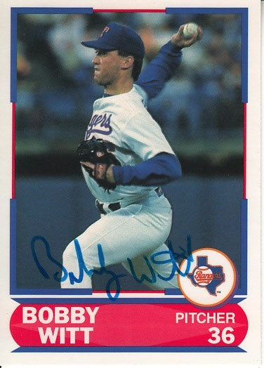 Bobby Witt autographed Texas Rangers 1989 Score Young Superstars card