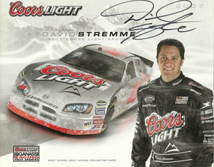 David Stremme autographed 2007 Coors Light 8x10 photo card