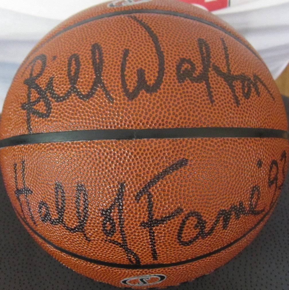 Bill Walton autographed Spalding NBA basketball inscribed Hall of Fame '93
