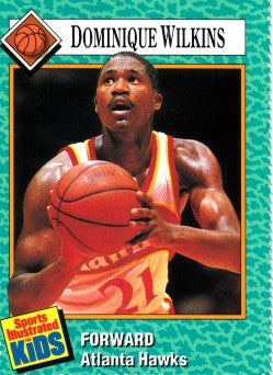 Dominique Wilkins Atlanta Hawks 1989 Sports Illustrated for Kids card