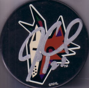 Jeremy Roenick autographed Phoenix Coyotes puck