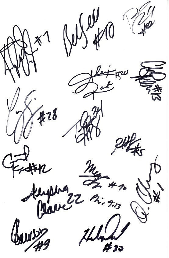 2010 WNBA San Antonio Silver Stars team autographed card (Ruth Riley)