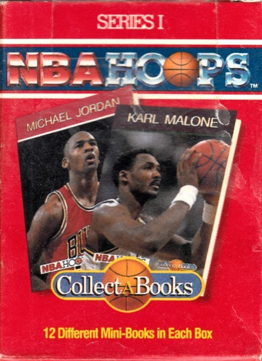 1990 NBA Hoops Collect A Books partial set of 12 (Michael Jordan Clyde Drexler Karl Malone Reggie Miller)