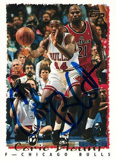 Corie Blount Autographed Chicago Bulls 1994-95 Topps Card 