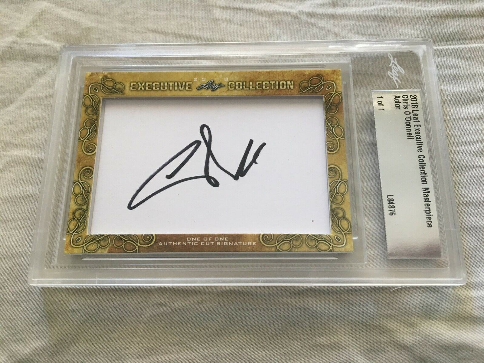 Chris O'Donnell 2018 Leaf Masterpiece Cut Signature certified autograph card 1/1 JSA NCIS