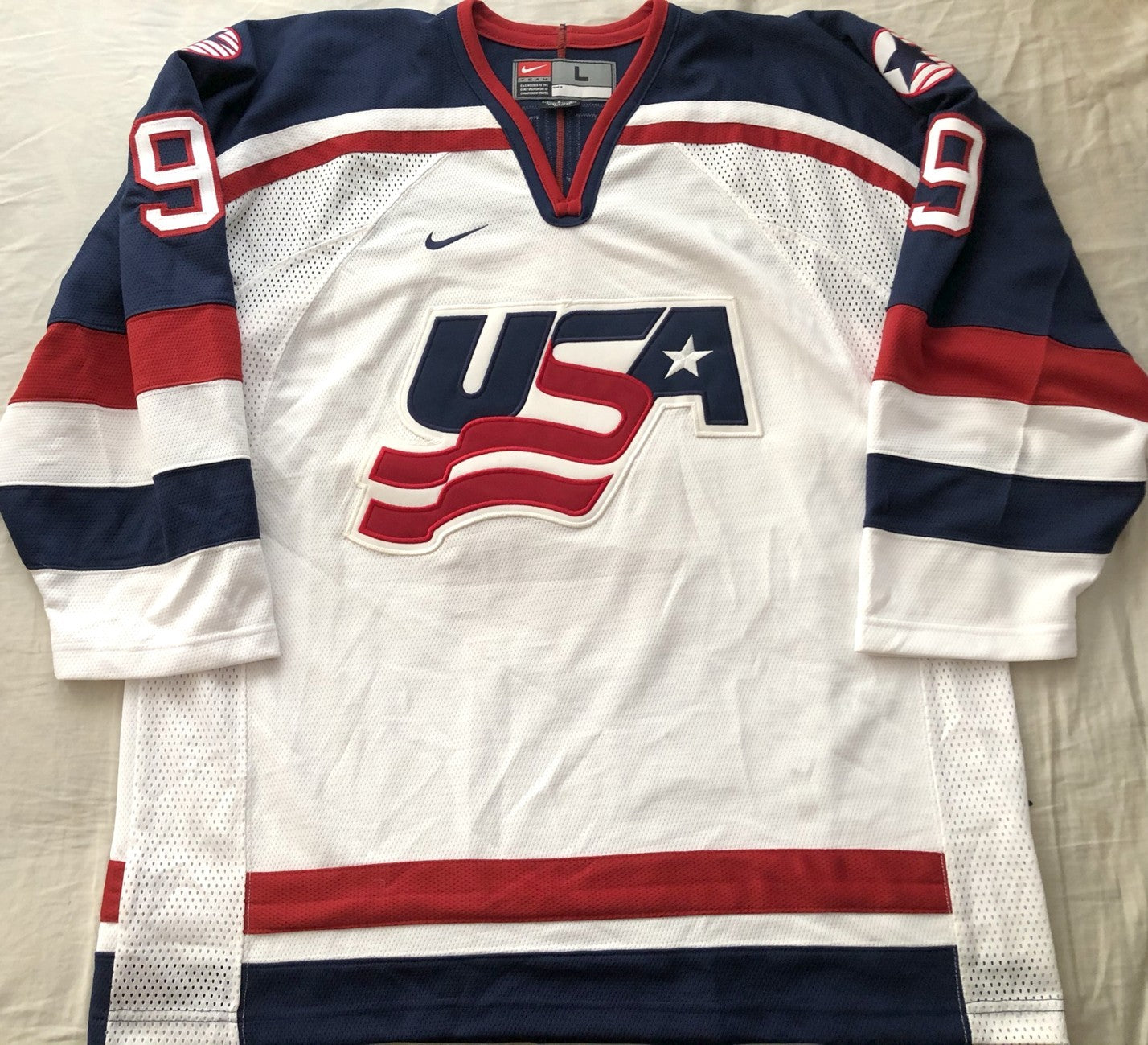 Mike Modano 2002 U.S. Olympic Hockey Team authentic stitched white Nike ...