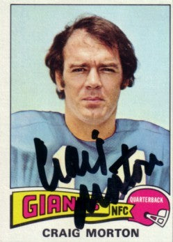 Craig Morton autographed 1975 Topps card