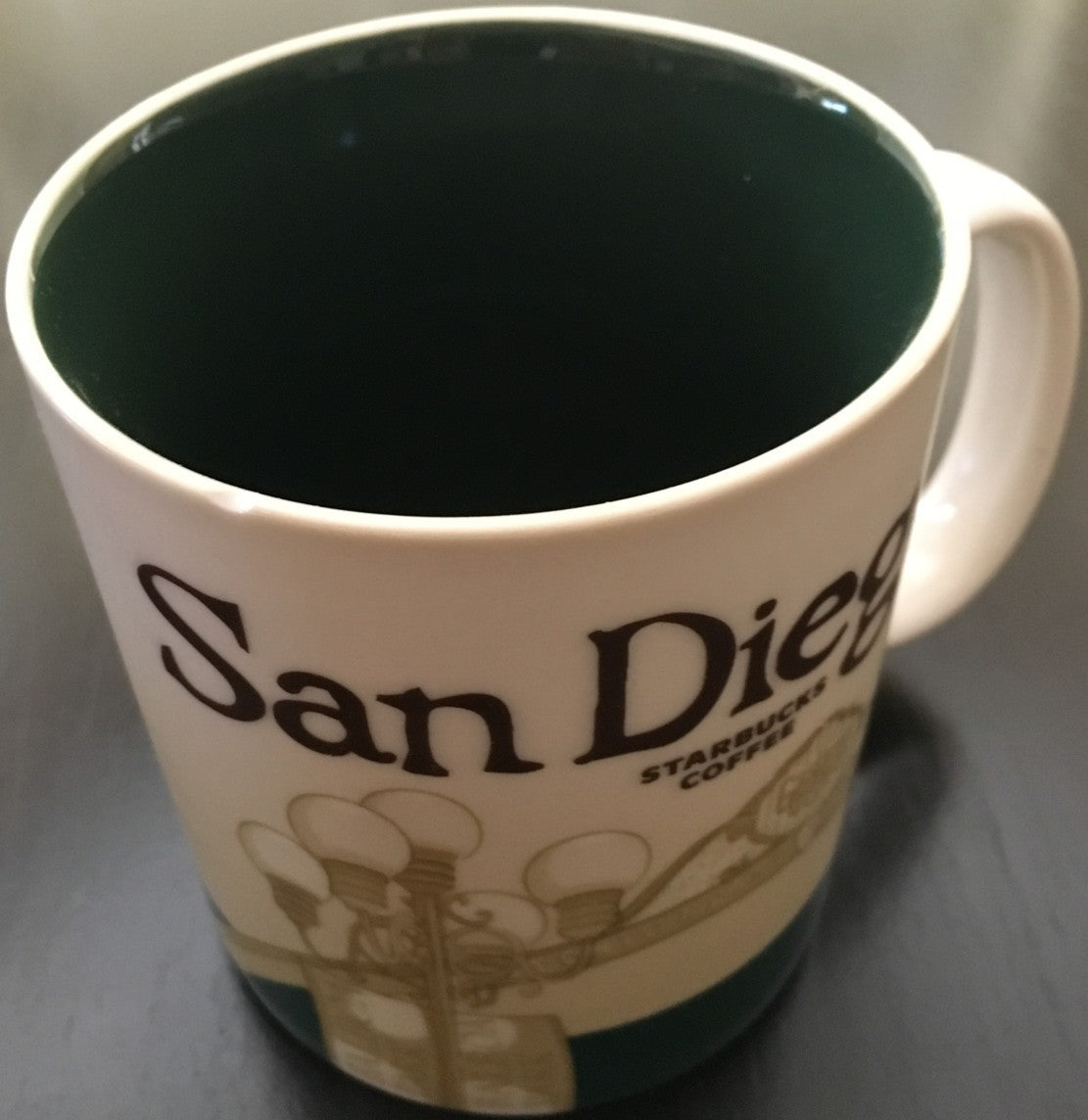 Starbucks 2008 Global Icon Series San Diego 16 ounce collector coffee mug (edge chip)