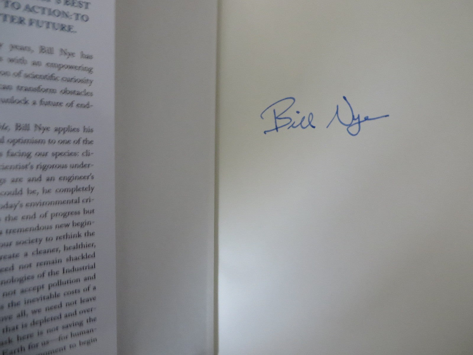 Bill Nye autographed Unstoppable hardcover first edition book