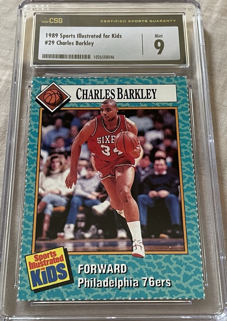 Charles Barkley Philadelphia 76ers 1989 Sports Illustrated for Kids card CSG graded 9 MINT
