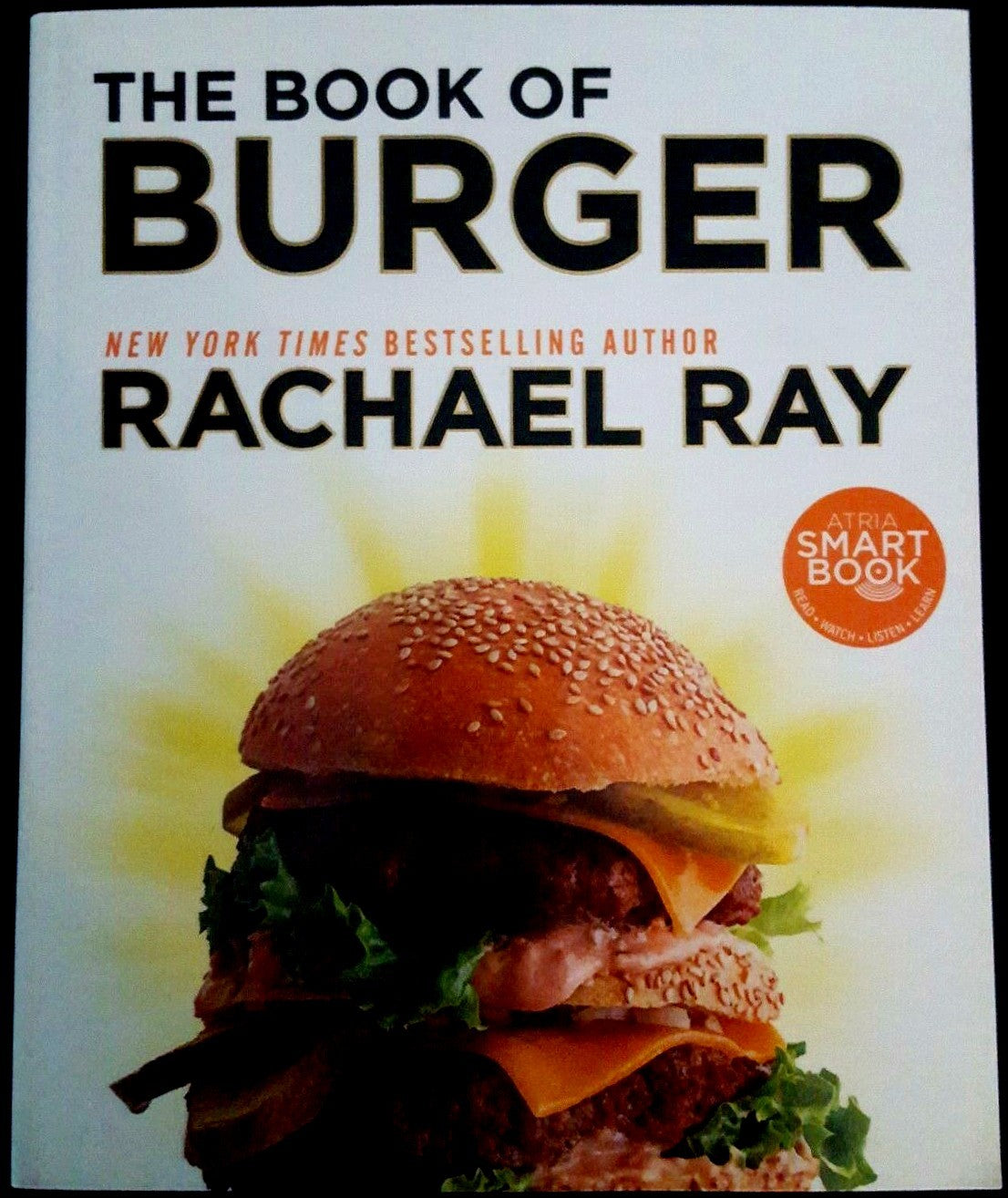 Rachael Ray autographed The Book of Burger paperback cookbook inscribed Yum-o!