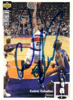 Cedric Ceballos autographed Phoenix Suns 1994-95 Upper Deck card