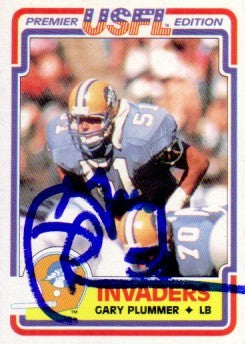 Gary Plummer autographed 1984 Topps USFL Rookie Card