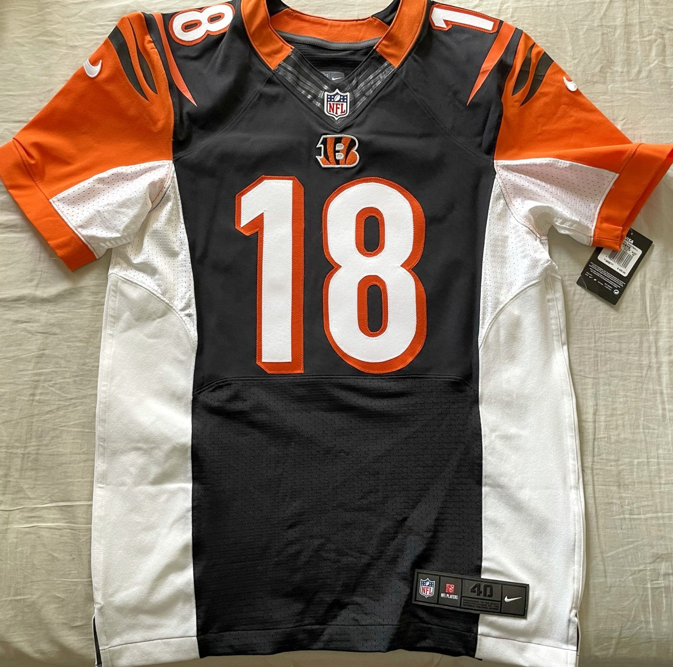 A.J. Green 2012 to 2016 Cincinnati Bengals authentic Nike Elite game model jersey NEW WITH TAGS