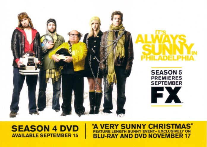 It's Always Sunny in Philadelphia cast 2009 Comic-Con Fox 5x7 promo card