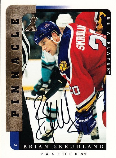 Brian Skrudland certified autograph Florida Panthers 1996-97 Pinnacle Be A Player card