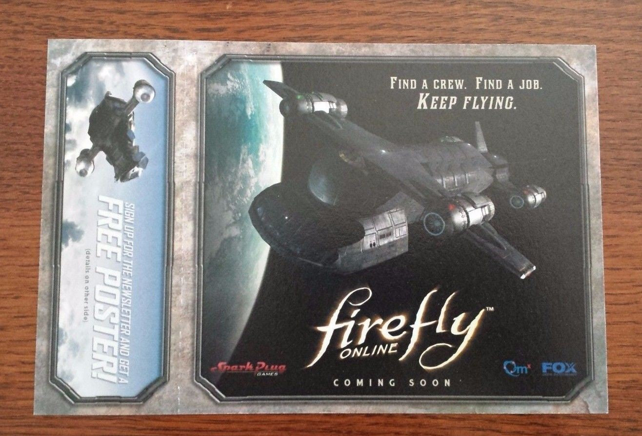 Firefly Online 2015 Comic-Con promo 4x6 card