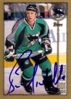 Bernie Nicholls autographed San Jose Sharks 1998-99 Topps card